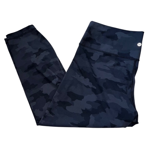 Lululemon Wunder Train Leggings Black Camo Size 16 - Picture 1 of 6